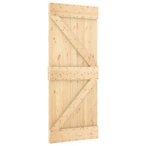 vidaXL Posuvn&eacute; dveře NARVIK Přirozen&aacute; a čern&aacute; 70 x 210 cm (213,5 cm)