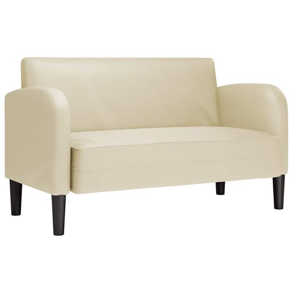 vidaXL Loveseat Sofa kr&eacute;mov&aacute; 110 cm uměl&aacute; kůže