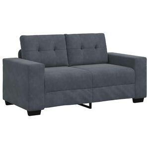 vidaXL Loveseat Sofa Tmavě &scaron;ed&aacute; 120 cm samet