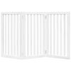 vidaXL Zábrana pro psy skládací 3 panely bílá 150 cm topolové dřevo