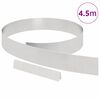 vidaXL Okraj trávníku Stříbrná 450 x 0,05 x 15 cm Nerezová ocel