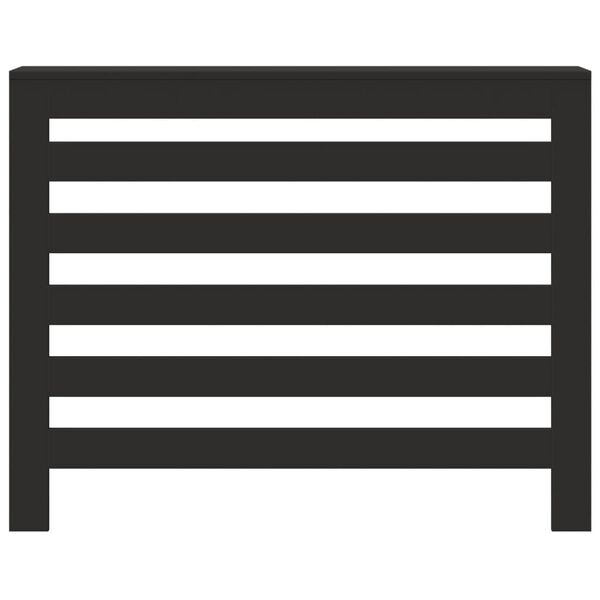 vidaXL Kryt na radi&aacute;tor čern&yacute; 104 x 20 x 82 cm kompozitn&iacute; dřevo