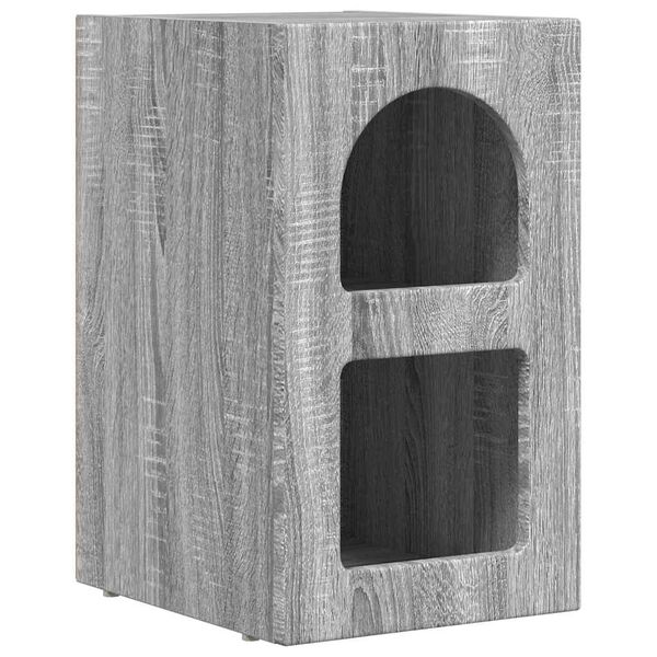 vidaXL Nočn&iacute; stolek &Scaron;ed&aacute; Sonoma 29,5 x 33,5 x 50 cm kompozitn&iacute; dřevo