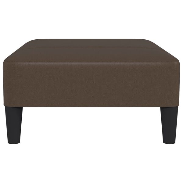 vidaXL Podnožka hněd&aacute; 78 x 56 x 32 cm uměl&aacute; kůže