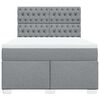 vidaXL Box spring postel s matrací světle šedá 140 x 200 cm textil