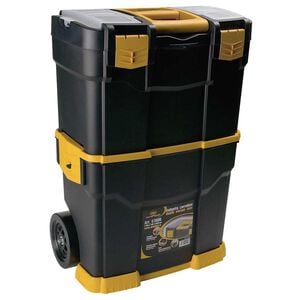 vidaXL Kufr na n&aacute;řad&iacute; na kolečk&aacute;ch 460 x 280 x 677 mm PP