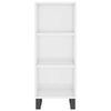 vidaXL Skříň highboard bílá s vysokým leskem 34,5x34x180 cm kompozit