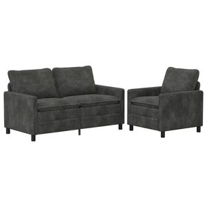 vidaXL Set pohovek 2 ks Antracitov&aacute; Polyester