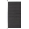 vidaXL Plotový dílec WPC 95 x 186 cm černý