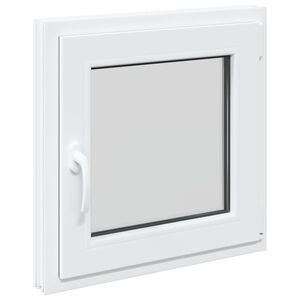 vidaXL Okeno do suter&eacute;nu RISOR 50 x 50 cm PVC a sklo B&iacute;l&aacute;