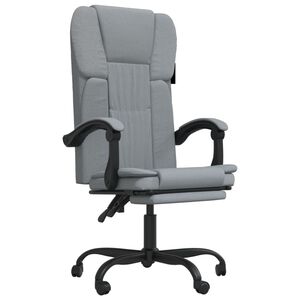 vidaXL Polohovac&iacute; kancel&aacute;řsk&aacute; židle světle &scaron;ed&aacute; textil