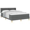 vidaXL Postel s boxspringem s čelo Tmavě &scaron;ed&aacute; 200 x 160 cm textil