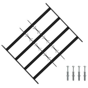 vidaXL Zabezpečovac&iacute; mř&iacute;ž pro okna se 4 př&iacute;čn&yacute;mi li&scaron;tami 3 pcs