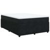 vidaXL Box spring postel s matrac&iacute; čern&aacute; 140x200 cm samet