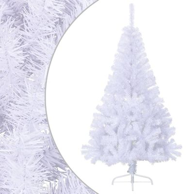 vidaXL Umělý poloviční vánoční stromek se stojanem bílý 150 cm PVC