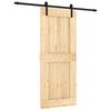 vidaXL Posuvn&eacute; dveře Přirozen&aacute; a čern&aacute; 85 x 210 cm