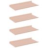 vidaXL Plovouc&iacute; police 4 ks Růžov&aacute; 40 x 18 x 2,5 cm Ocel