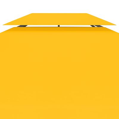 vidaXL Dvojitá střecha na altán 310 g/m² 4 x 3 m žlutá