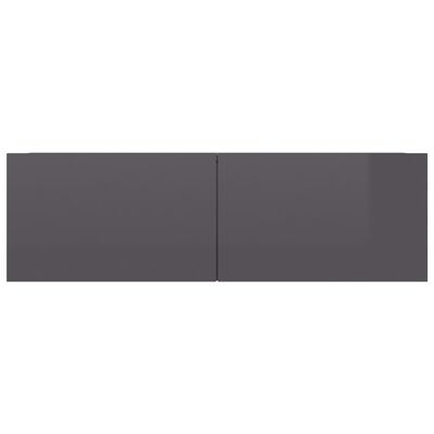 vidaXL TV skříňky 4 ks šedé s vysokým leskem 100x30x30 cm dřevotříska