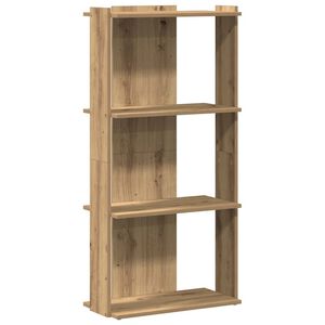 vidaXL Knihovna se 3 policemi dub artisan 60x30x120 cm kompozit