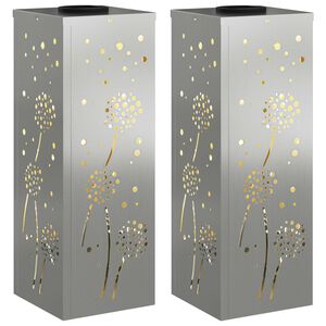 vidaXL Sol&aacute;rn&iacute; LED Cestovn&iacute; Světlo 2 pcs Pozinkovan&yacute; Pozinkovan&yacute;