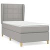 vidaXL Box spring postel s matrac&iacute; světle &scaron;ed&aacute; 90x200 cm textil