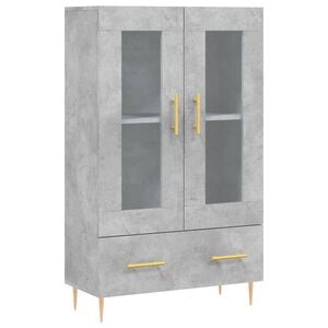 vidaXL Skř&iacute;ň highboard betonově &scaron;ed&aacute; 69,5x31x115 cm kompozitn&iacute; dřevo