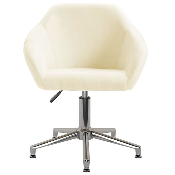 vidaXL Otočn&eacute; j&iacute;deln&iacute; židle 4 ks kr&eacute;mov&eacute; textil