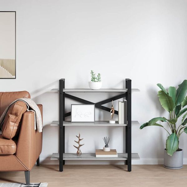 vidaXL Knihovna Šedá Sonoma 100 x 33,5 x 102 cm kompozitní dřevo