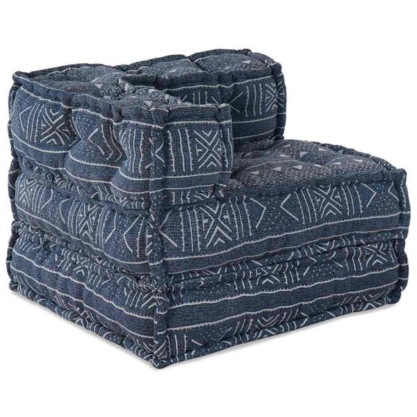 vidaXL Modulární Rohová Pohovka Indigo Potisk 70 x 70 x 56 cm textil