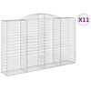 vidaXL Klenut&eacute; gabionov&eacute; ko&scaron;e 11ks 300x50x180/200cm pozinkovan&eacute; železo