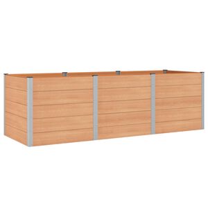 vidaXL Zahradn&iacute; vyv&yacute;&scaron;en&yacute; z&aacute;hon Hněd&aacute; 300 x 100 x 91 cm WPC a hlin&iacute;k