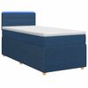 vidaXL Postel boxspring s matrac&iacute; s čelo Modr&aacute; 100 x 200 cm Textil