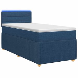 vidaXL Postel boxspring s matrac&iacute; s čelo Modr&aacute; 100 x 200 cm Textil