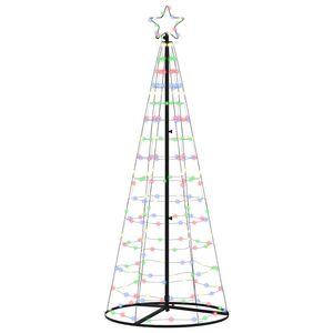 vidaXL LED v&aacute;nočn&iacute; strom EKENAS 250 cm 390 LED V&iacute;cebarevn&aacute; Ocel