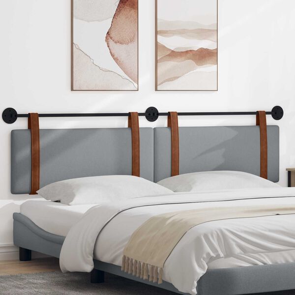 vidaXL Z&aacute;věsn&aacute; čeln&iacute; deska Světle &scaron;ed&aacute; 210 x 55 x 5 cm Antick&yacute; PU