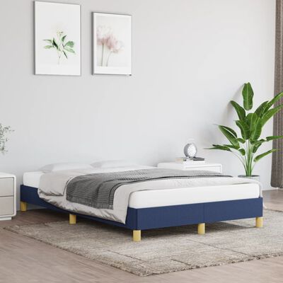 vidaXL Rám postele modrý 120 x 190 cm textil
