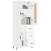 vidaXL Skř&iacute;ň highboard b&iacute;l&aacute; 69,5 x 34 x 180 cm kompozitn&iacute; dřevo