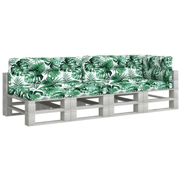 vidaXL Podu&scaron;ky na palety 5 ks vzor listů textil