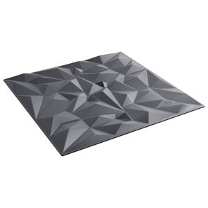 vidaXL N&aacute;stěnn&eacute; panely 12 ks 50 x 50 cm Ametystov&aacute; &scaron;ed&aacute; XPS pěna