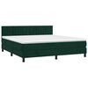 vidaXL Box spring postel s matrac&iacute; tmavě zelen&aacute; 160x200 cm samet