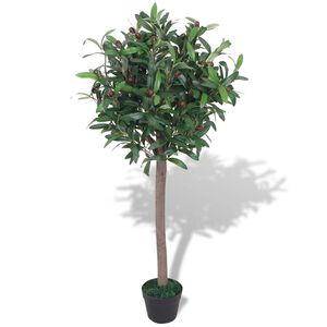 vidaXL Uměl&aacute; rostlina vavř&iacute;n s květin&aacute;čem 120 cm zelen&yacute;