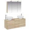 vidaXL Sada koupelnov&eacute;ho n&aacute;bytku 4 pcs Dub sonoma