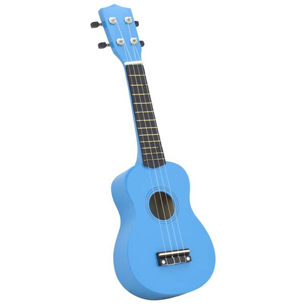 vidaXL Set soprano ukulele s obalem pro děti blankytně modr&eacute; 23"