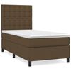 vidaXL Box spring postel s matrac&iacute; tmavě hněd&aacute; 80x200 cm textil