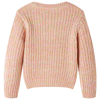 Dětský svetr pletený jemně růžový 92