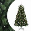 vidaXL Uměl&yacute; kloubov&yacute; v&aacute;nočn&iacute; stromeček s baňkami 150 cm 150 LED