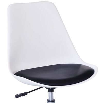 vidaXL Otočné jídelní židle 6 ks bílé a černé umělá kůže