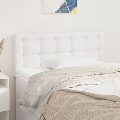 vidaXL Čelo postele bílé 80 x 5 x 78/88 cm umělá kůže