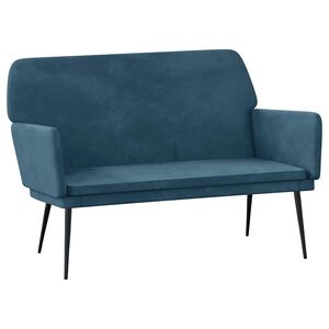 vidaXL Lavice modr&aacute; 108 x 79 x 79 cm samet